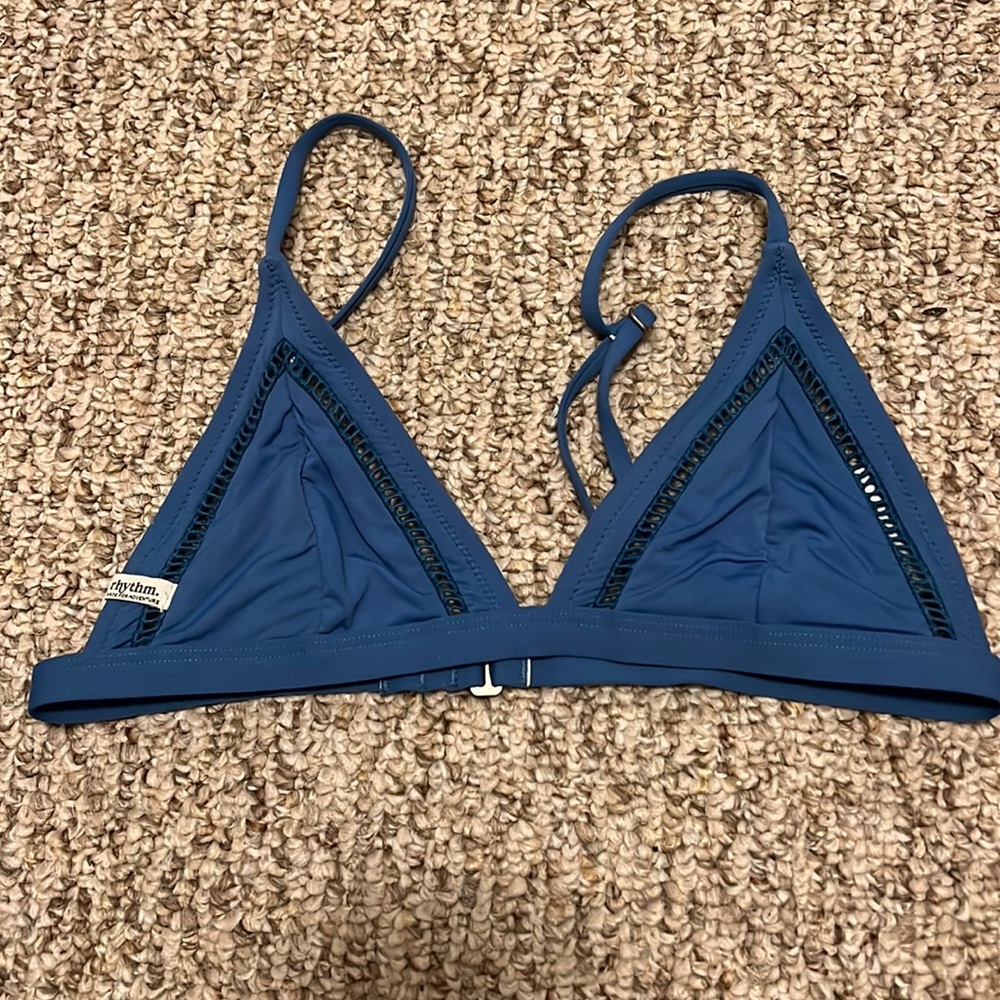 blue rhythm triangle bikini size medium